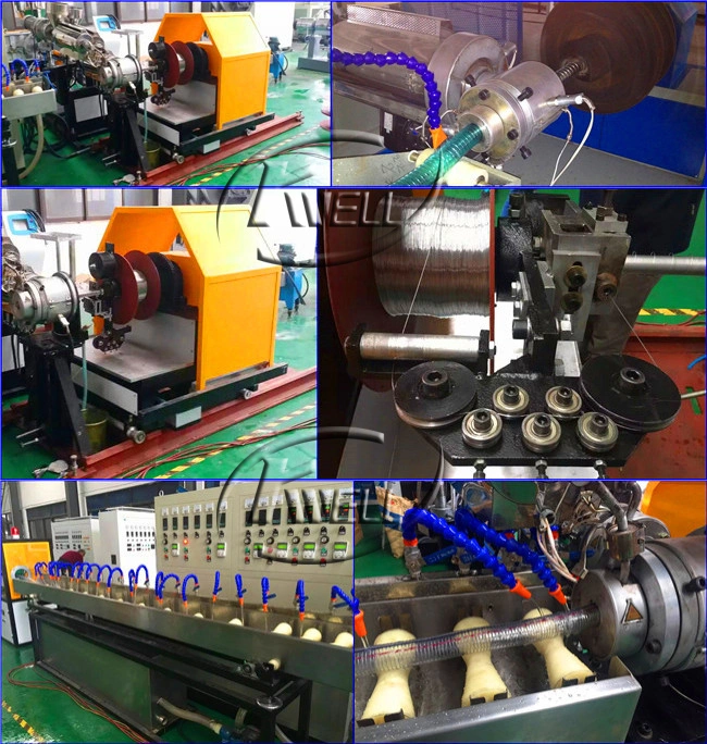 Flexible PVC Plastic Steel Wire Tubing Production Line PVC Pipe Recycling Extrusion Making Machine